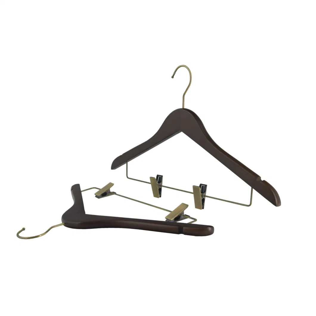 Manufacturer Wholesale Hangers High Quality Custom Luxury Store Wooden Hanger for Closet