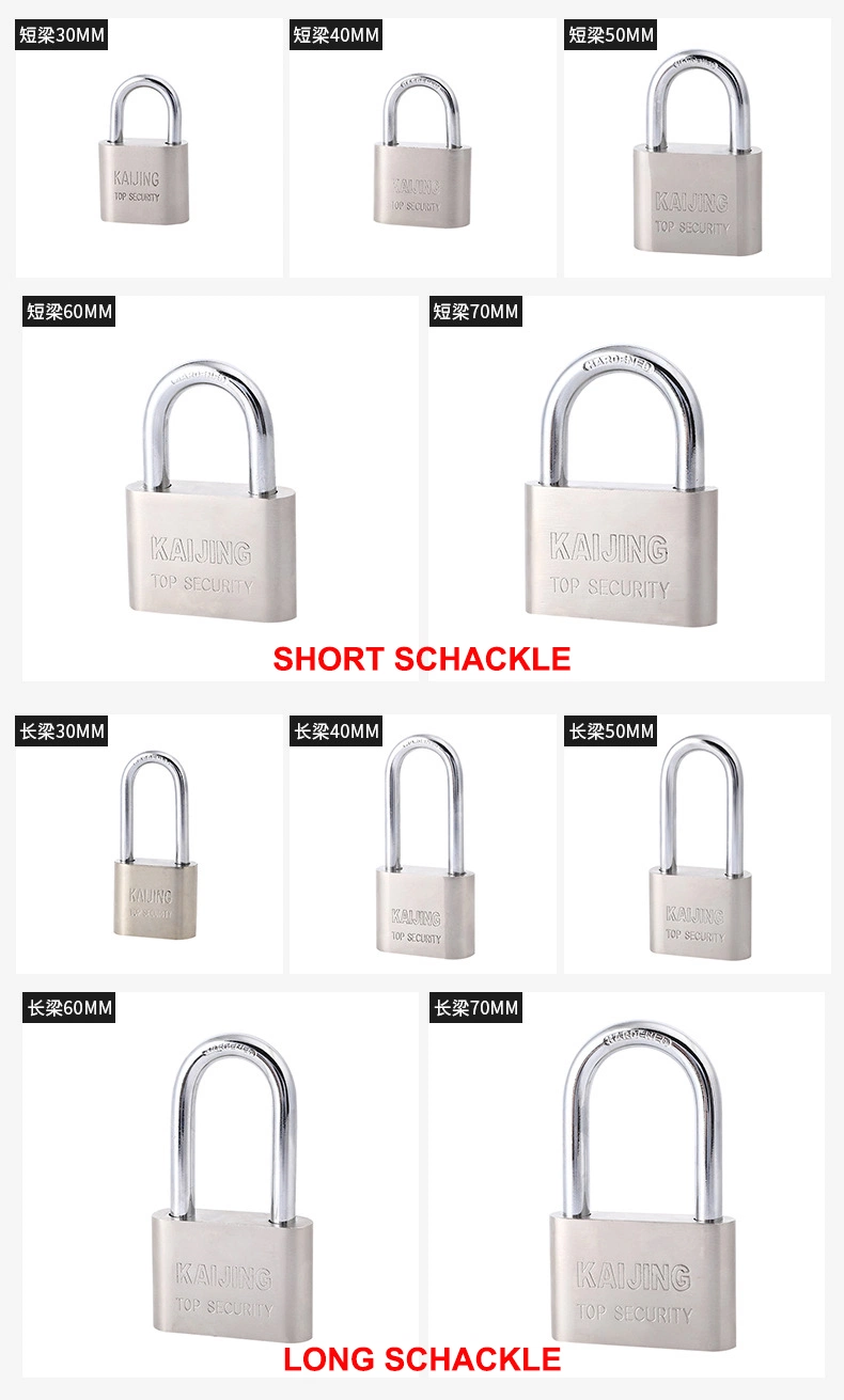 Hot Saling Matte Surface Electroplating Surface Long or Short Schackle Safe Security Door Lock and Iron Padlock