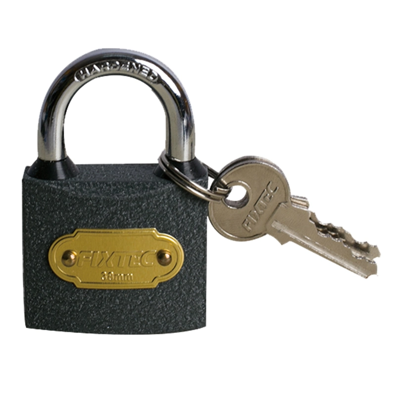 Fixtec Iron Padlocks Keyed Alike 32mm/38mm/50mm/63mm Wide Lock Body Padlocks with 3PCS Same Keys