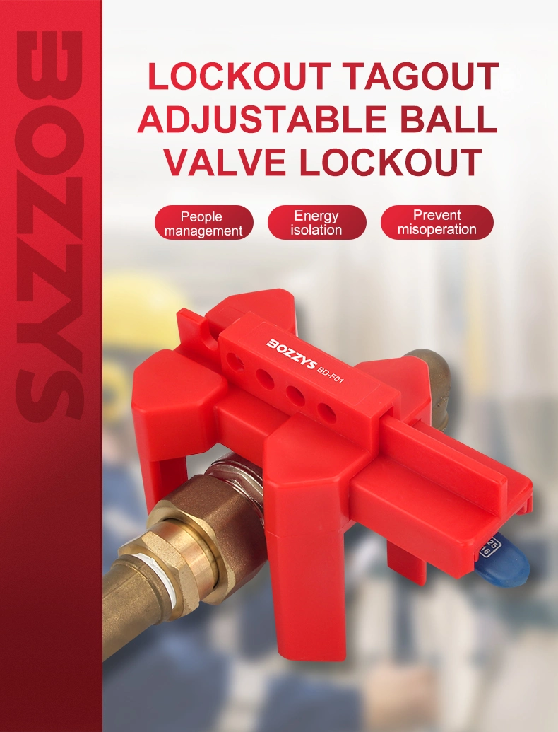 Industrial Safety PP Material Adjustable Gate Valve Lockout