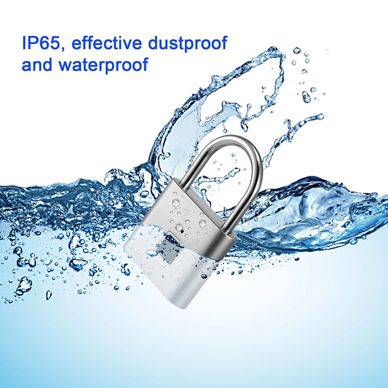 Fingerprint Padlock, Large Size Smart Padlock, Outdoor Bluetooth Fingerprint Lock with Mobile APP, Combination Lock with Hasp Latch, Waterproof for Warehouse