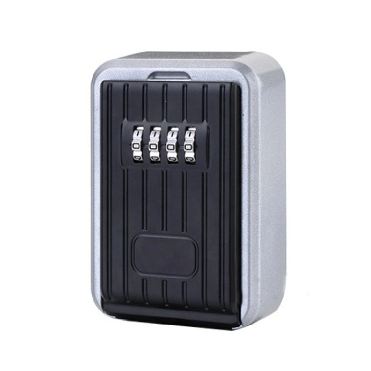 Safe Black Wall Mount Zinc Alloy Waterproof 4 Code Combination Key Lock Box