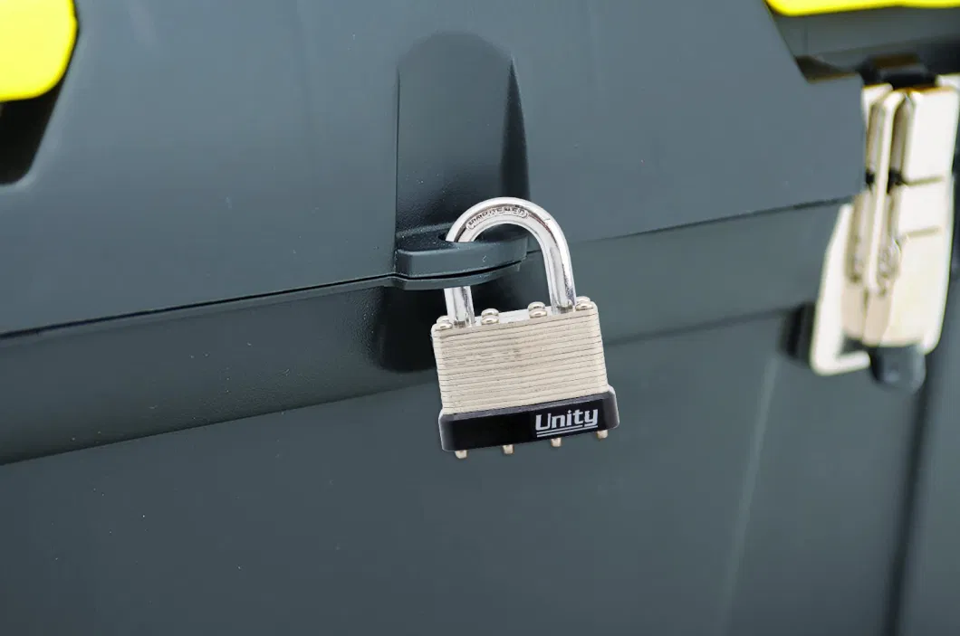 High Security Laminated Steel Padlock with Hardened Steel Shackle