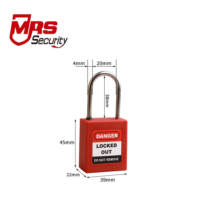 38mm Thin Shackle Safety Padlock Security Lockout Tagout Safe Lock Manufacturer