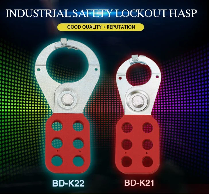 High Quality Steel Red Color Safety 6 Holes Hasp
