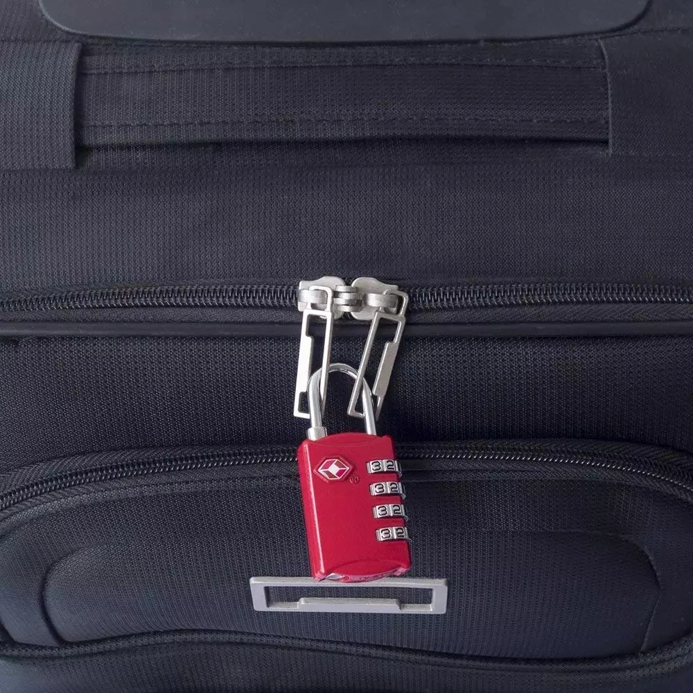 Tsa Luggage Locks 4 Digit Combination Keyed Alike Steel Padlocks - Approved Travel Lock for Suitcases &amp; Baggage