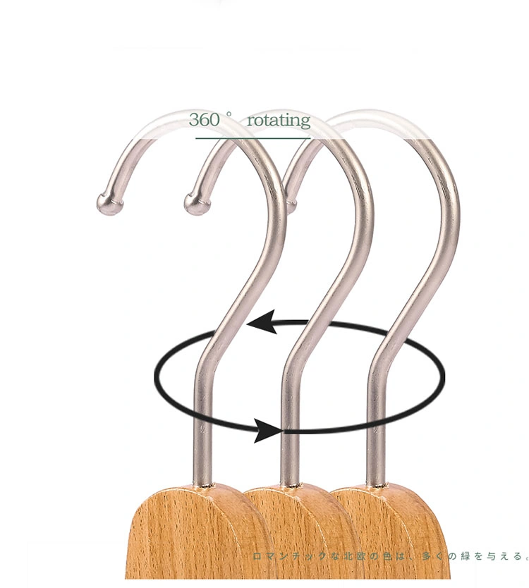 Mini Wooden Hanger with Metal Clip, Display Scarf Hat Wooden Clip Hanger
