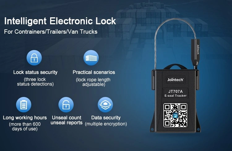 Jt707A Smart Padlock with Geofencing Door Opening Alert Electronic Lock