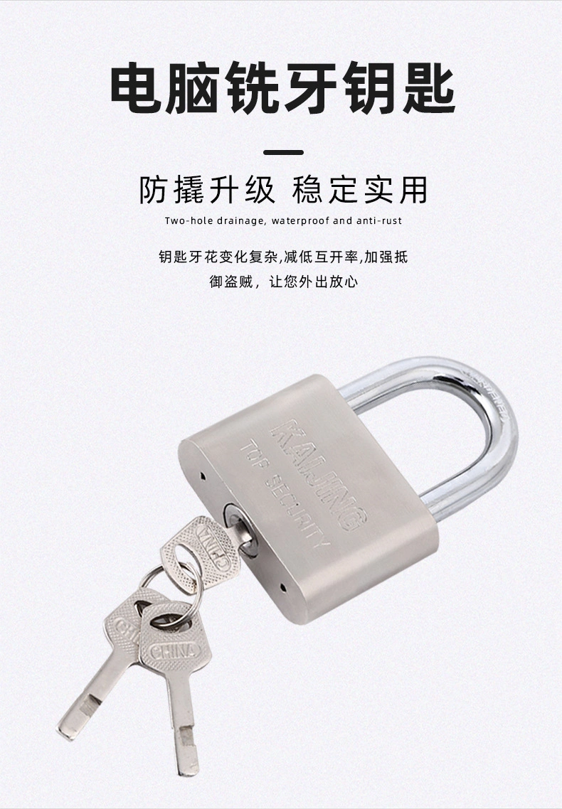 Hot Saling Matte Surface Electroplating Surface Long or Short Schackle Safe Security Door Lock and Iron Padlock