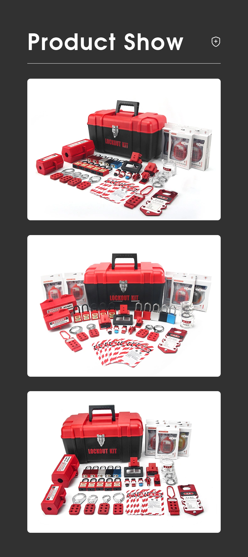 Industrial Electrical and Valve Lockout Tagout Kit Locks Can Be Freely Combined and Matched for Industrial Lockout-Tagout