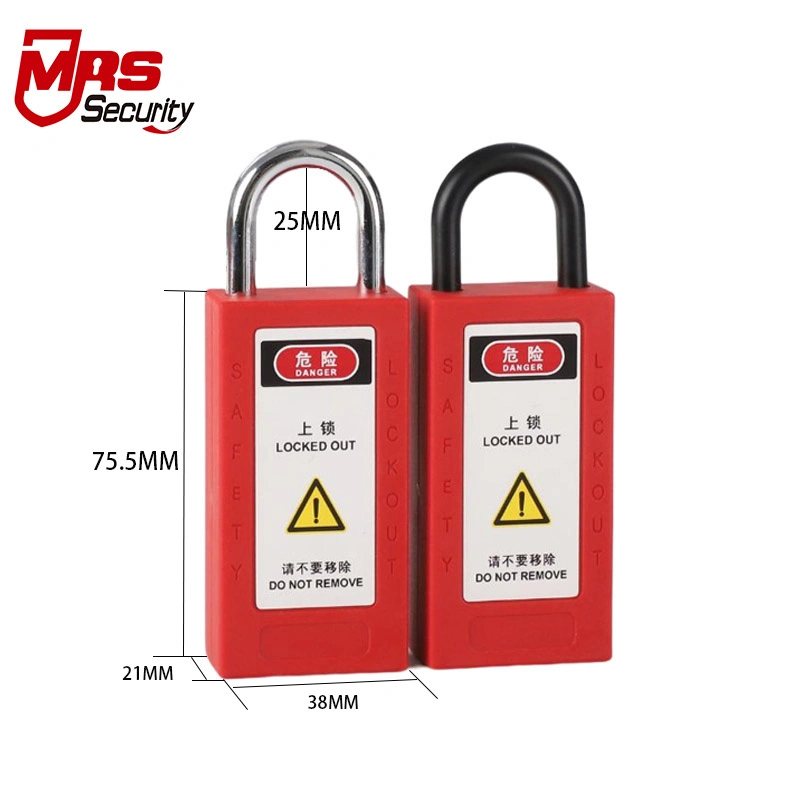 25mm Steel and Nylon Industry Long Body Safety Padlock Security Lockout Tagout