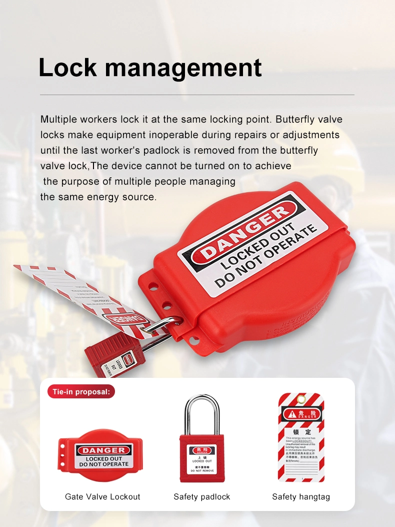 Bozzys Red Adjustable PP Safety Gate Valve Lockout