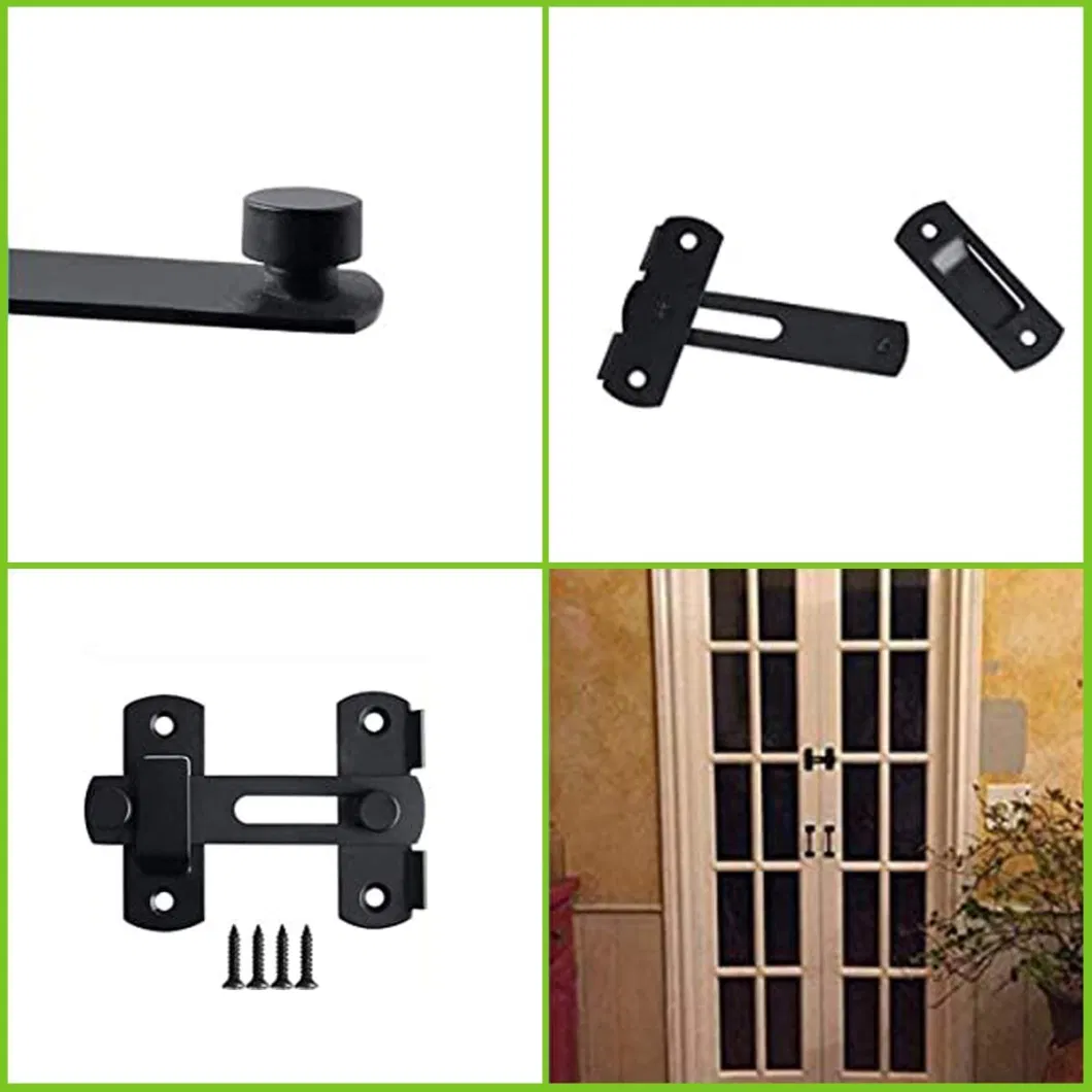Black Sliding Door Lock Gate Bolt Wine Cabinet Closet Window Door Lock Plug