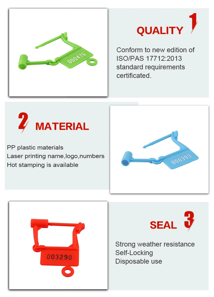 Numbered Security Plastic Padlock Seal for Luggage