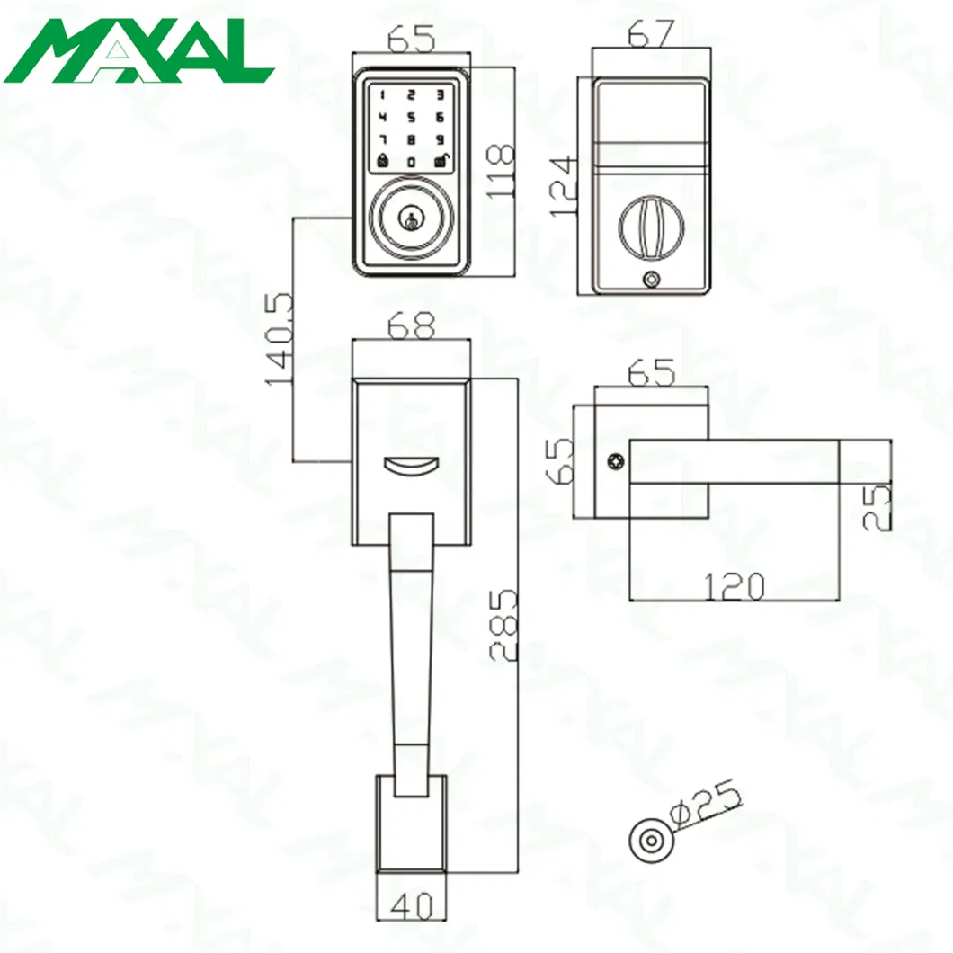 Maxal Electronic Single-Cylinder Deadbolt with Customizable Keyless Entry