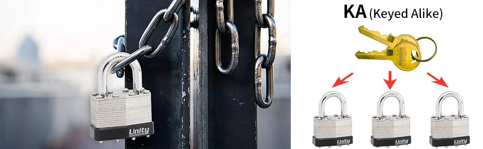 High Security Laminated Steel Padlock with Hardened Steel Shackle