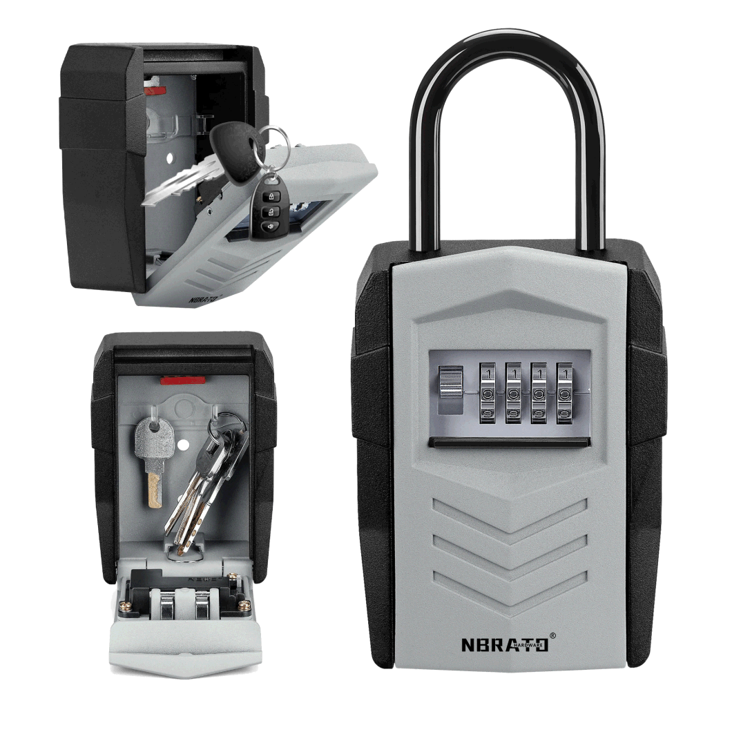Safe Metal Big Capacity 4 Digit Combination Wall Mounted Key Lockbox with Handle