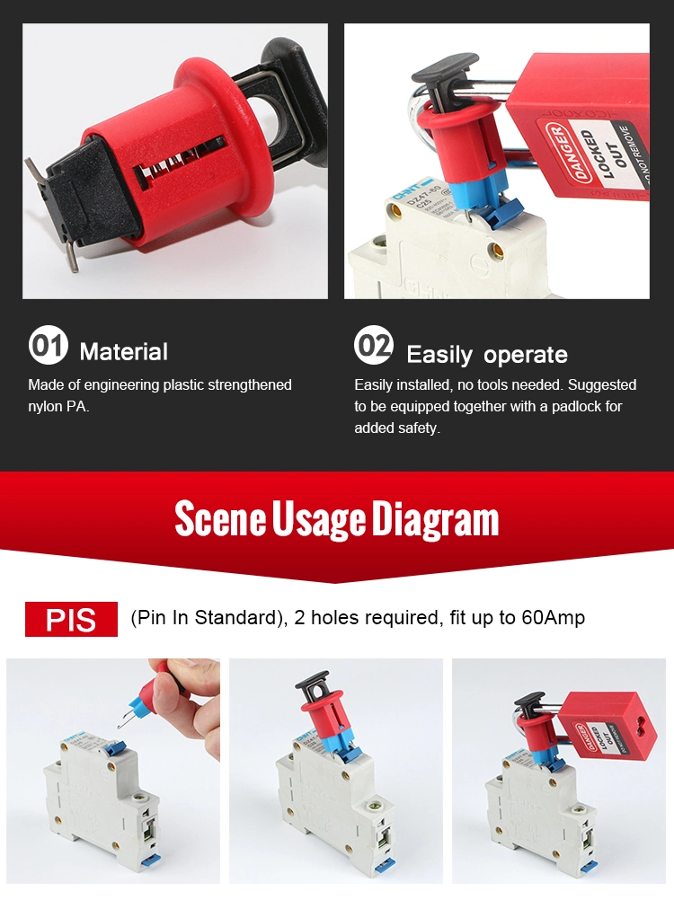 Lockey Factory Multi-Mini Plastic Insulation Circuit Breaker Lockout (PIS)