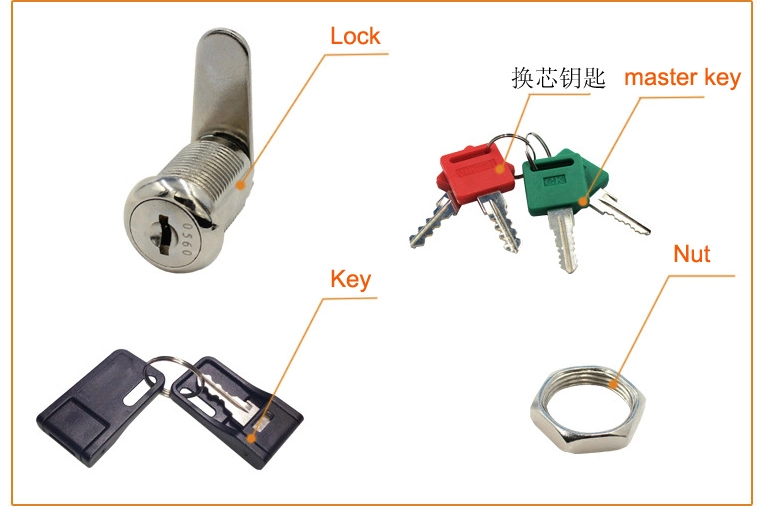 Top Quality Zinc Alloy Die-Cast Housing and Cylinder Cam Lock Cabinet Lock Machine Cam Lock with Master Key
