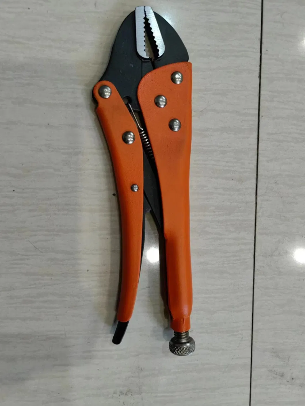 Locking Round Flat Mouth Straight Jaw Multitool Pliers Hand Tools 5&quot;