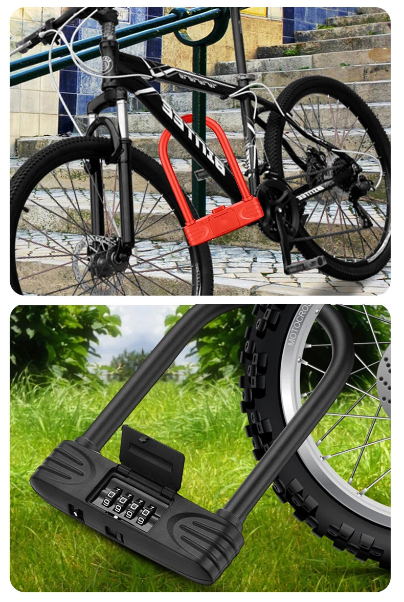 Password Padlock Bicycle Mountain Digital Security Heavy Duty U Bike Lock