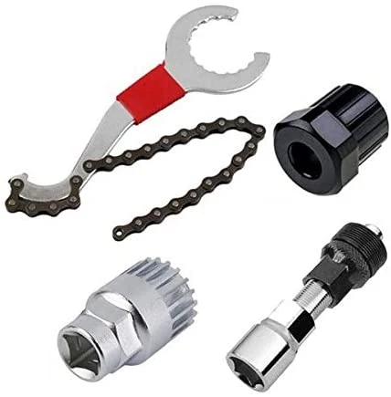 Bicycle Chain Whip Bottom Bracket Freewheel Wrench Locking Tool Multifunction Crank Puller Remover Wbb15687