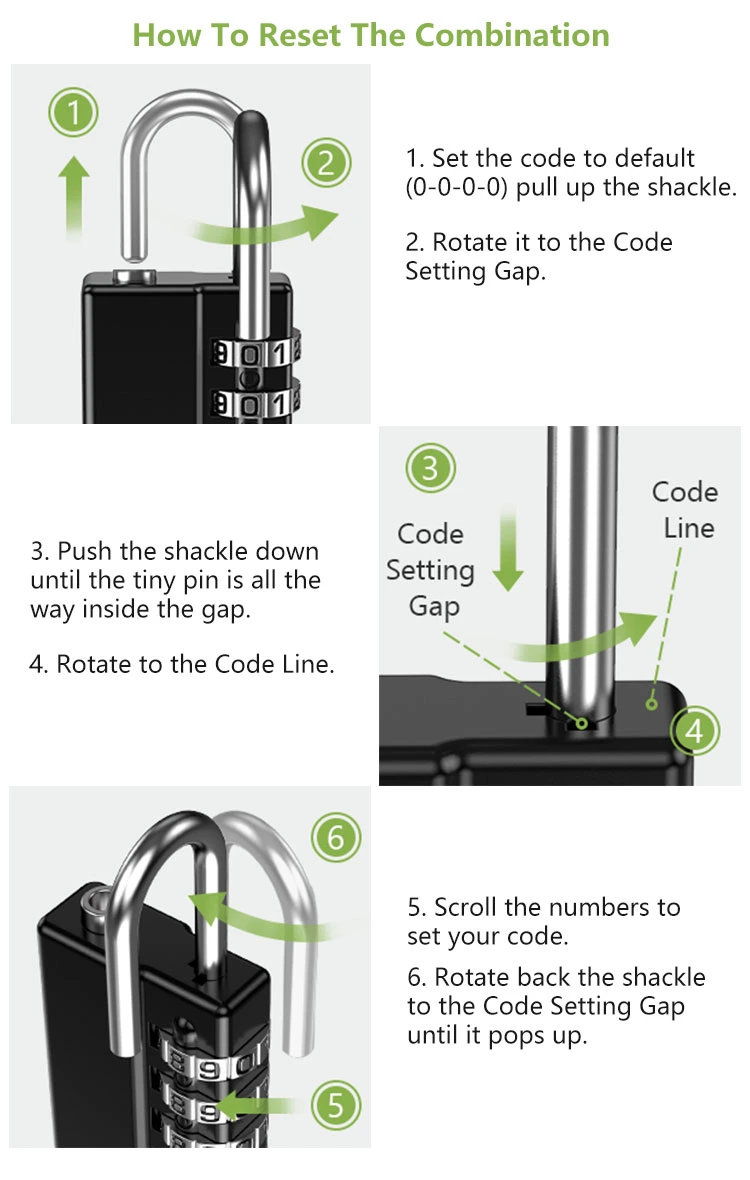 High Quality Digital Zinc Alloy Gym Locker Number Combination Code Padlock with Master Key