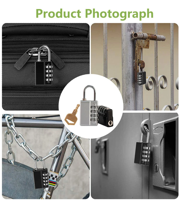 High Quality Digital Zinc Alloy Gym Locker Number Combination Code Padlock with Master Key