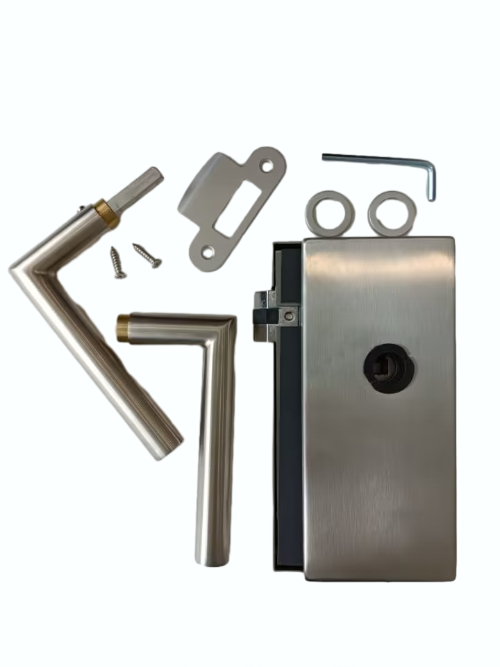 Security Door Lock Aluminium Glass Hardware Aluminum Door Lock Glass Lock