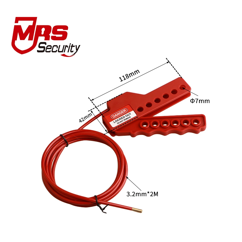 Mls02 Safety Cable Lockout Tagout Steel Wrapped in Plastic Cable Safe Lock