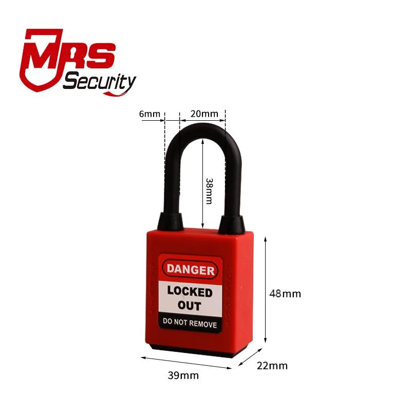 38mm Nylon Shackle Dust Proof Safety Padlock Wholesale Industry Lockout Tagout