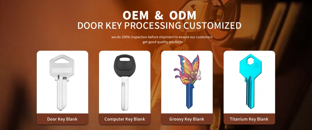 Promotional Modern Multi Color Cabinet Padlock Keys Door Blank Key for Key Cutting Machine