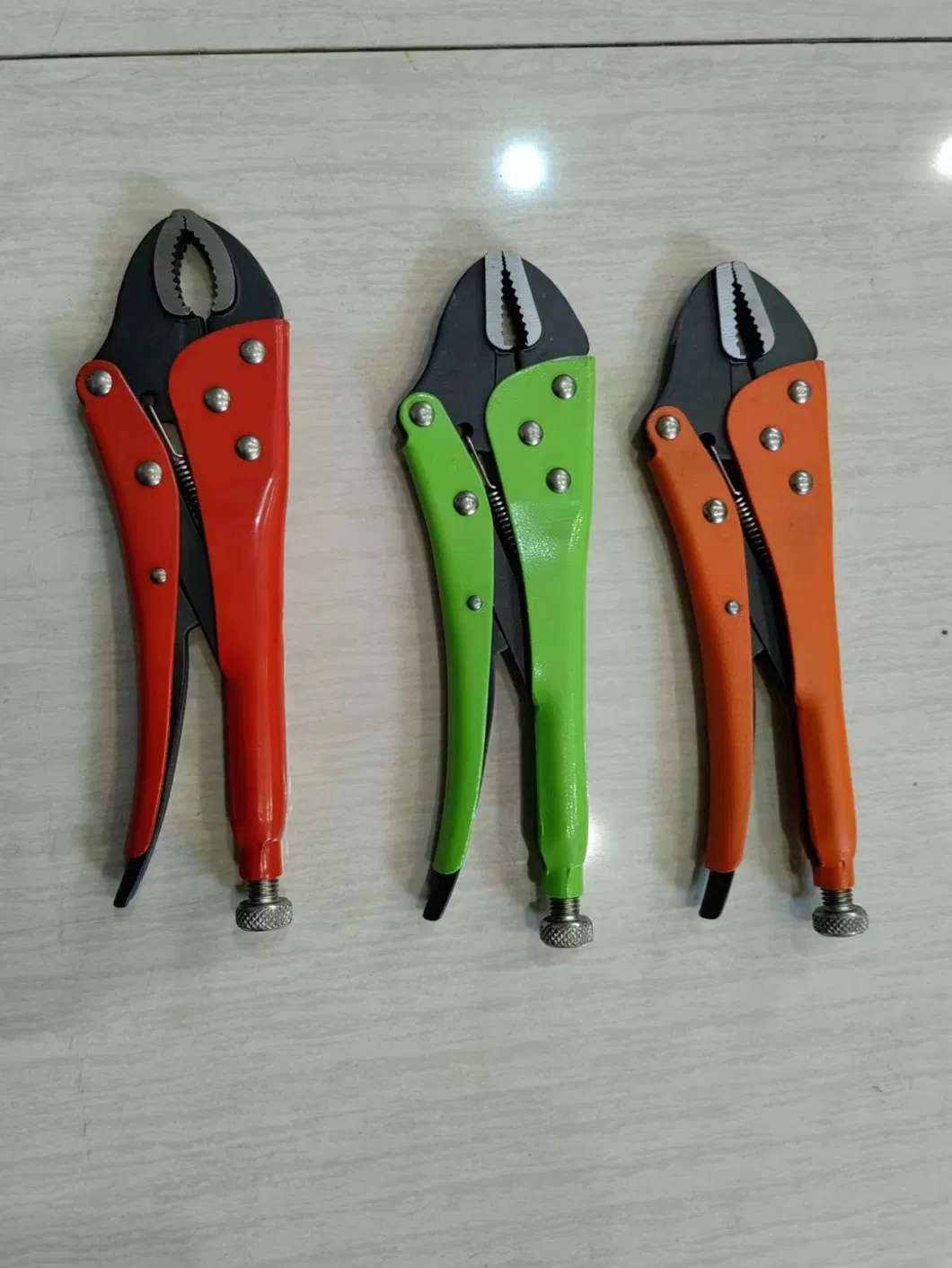 Locking Round Flat Mouth Straight Jaw Multitool Pliers Hand Tools 5&quot;