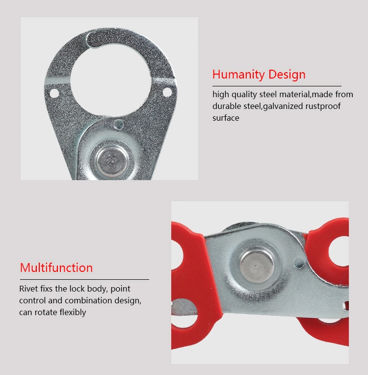 Bozzys Industrial Safety Lockout Hasp with 6 Padlocks