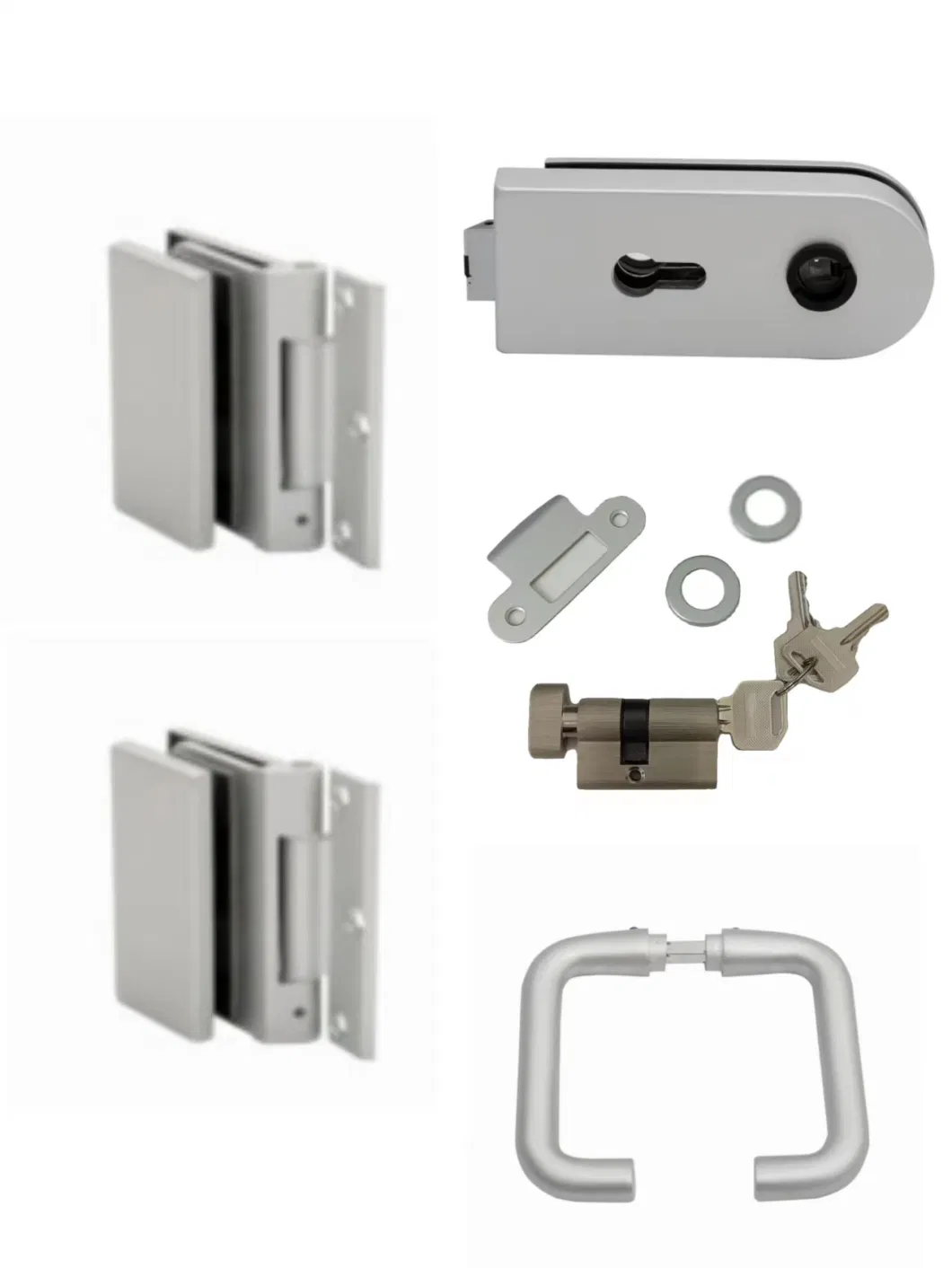 Heavy Duty Lock Door Handle Lock Stainless Steel Locking System Glass Door Lock