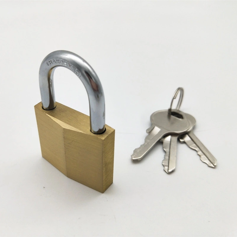 Long Shackle Heavy Duty Arc Shape Brass Padlock with Key