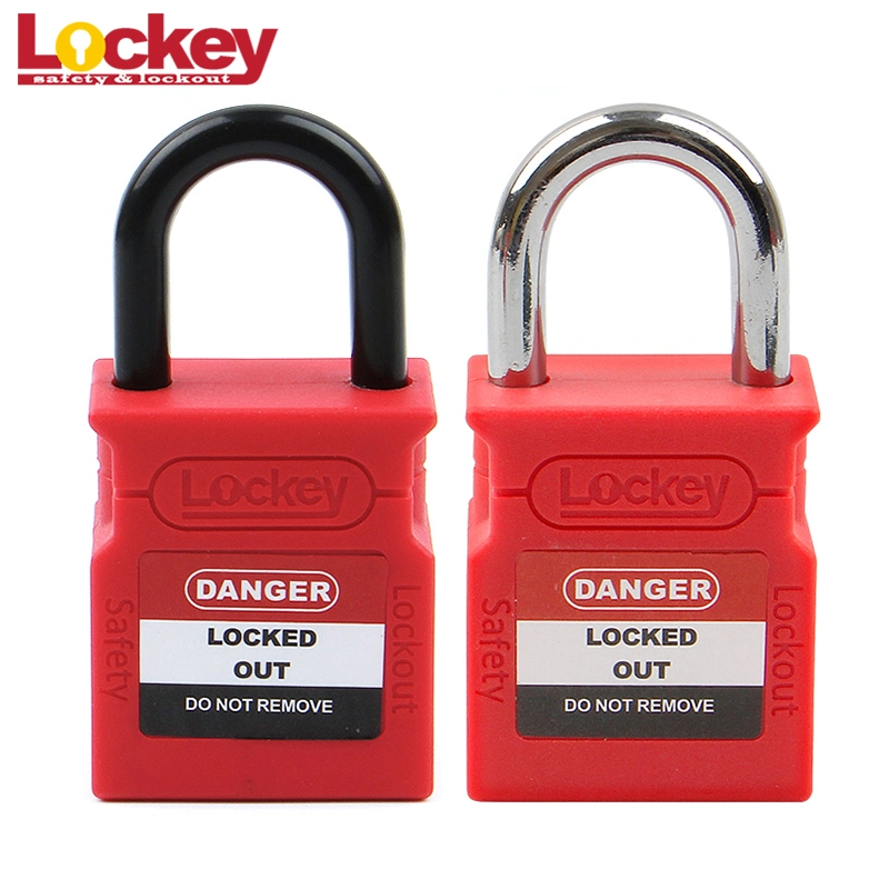 Lockey Highly Recommended New Design Colored Industrial 25mm Safety Padlocks with Auto-Popup Function