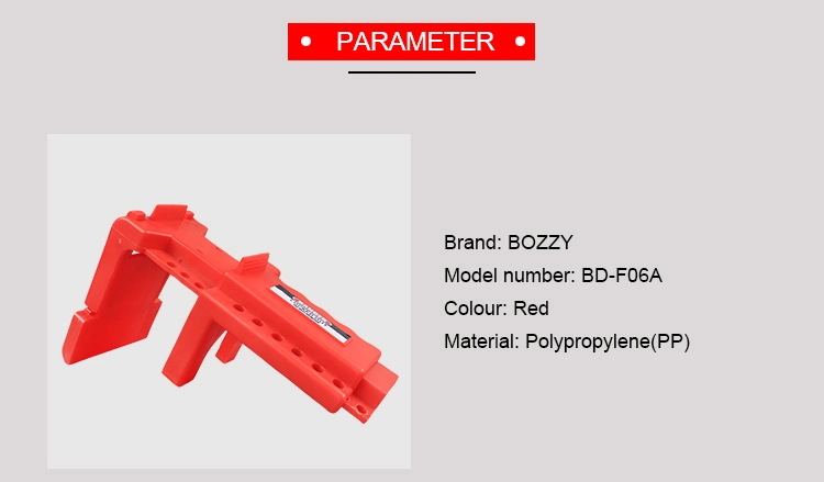 Bozzys Red Plastic PP Adjustable Safety Ball Valve Lockout