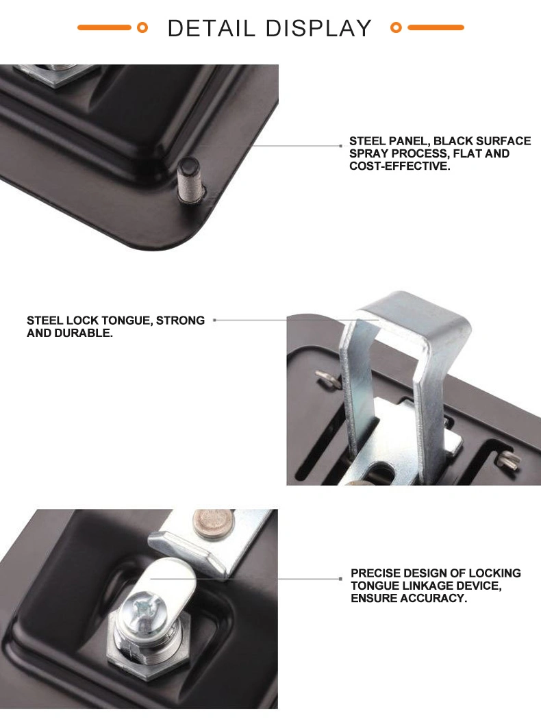 Electrical Box Tool Box Door Cabinet Panel Handle Lock Steel Paddle Latch