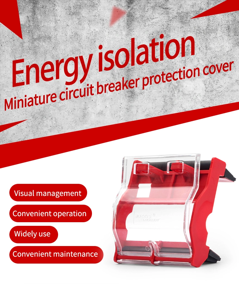 Bozzys Miniature Circuit Breaker Lockout Device Fixed with Industrial Glue to Prevent Removal