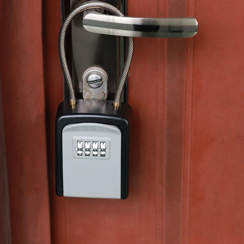 Removable Cable Shackle Waterproof Indoor Outdoor 4 Digit Combination Resettable Code Lockbox