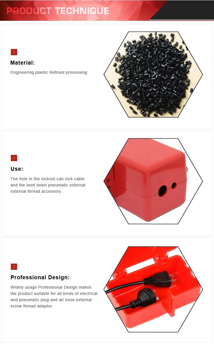 Polystyrene Material Industry Electrical Pneumatic Plug Lockout