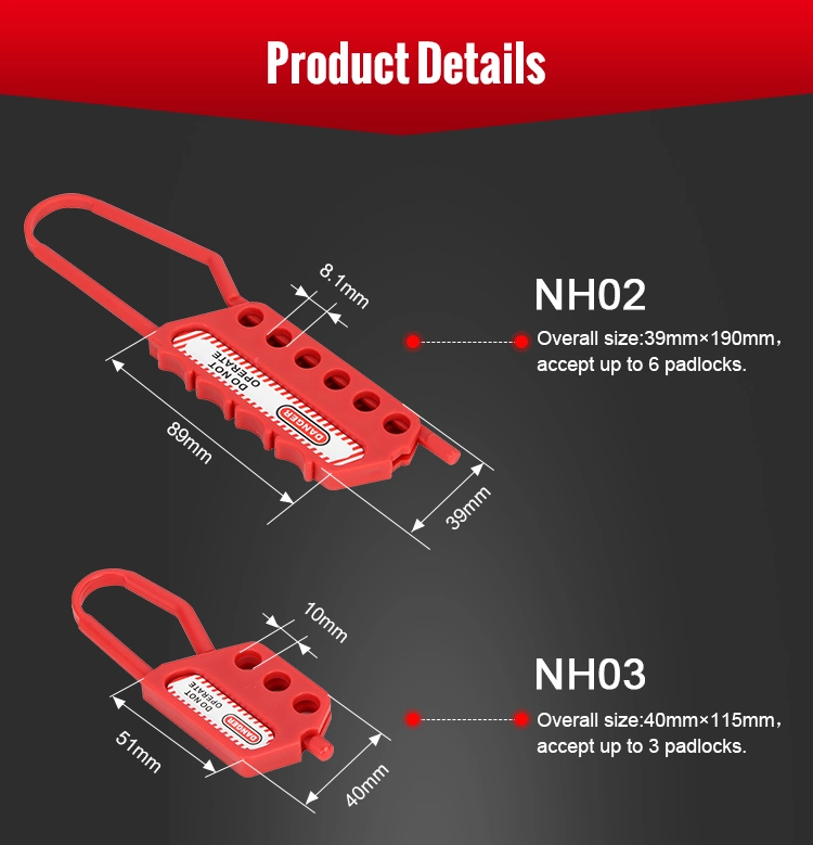 Industrial Insulation Lockout Hasp with 6 Lockout Holes