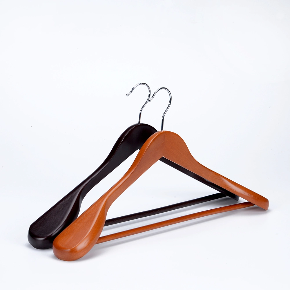 Wholesale Natural Lotus Broad Shoulder Wooden Coat Hanger Suit Hangers