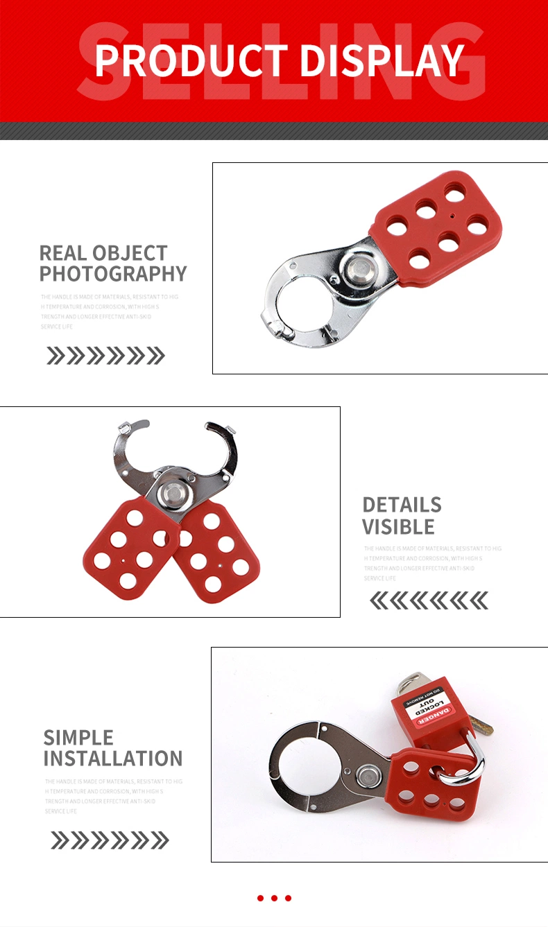 25mm Industry Steel Lockout Hasp with Hook Security Lockout Tagout Manufacturer