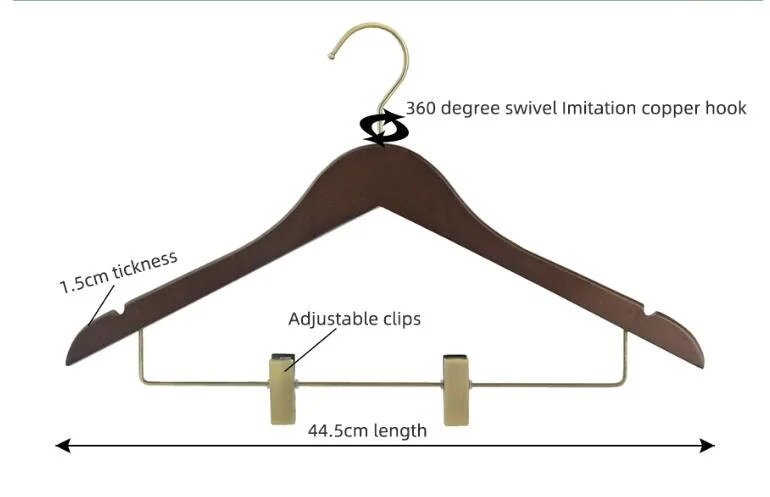 Manufacturer Wholesale Hangers High Quality Custom Luxury Store Wooden Hanger for Closet