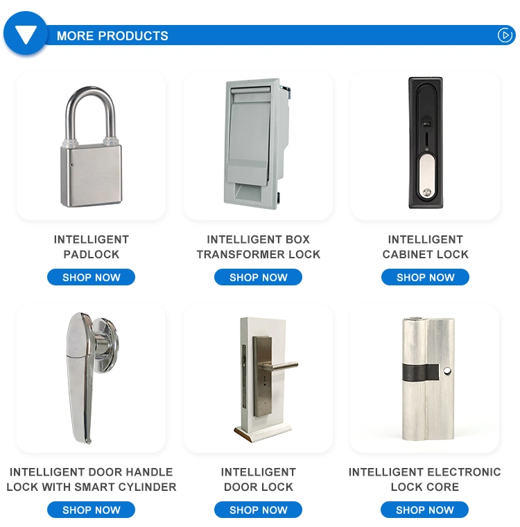 Card Unlock Secure Cabinet Lock SUS 304 Steel Master Key System Smart Lock Padlock for Power Industry