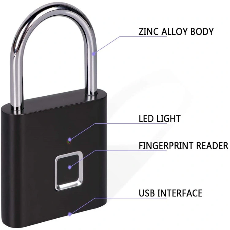 Electronic Smart Intelligent Fingerprint Password Key Home Office Security Door Padlock