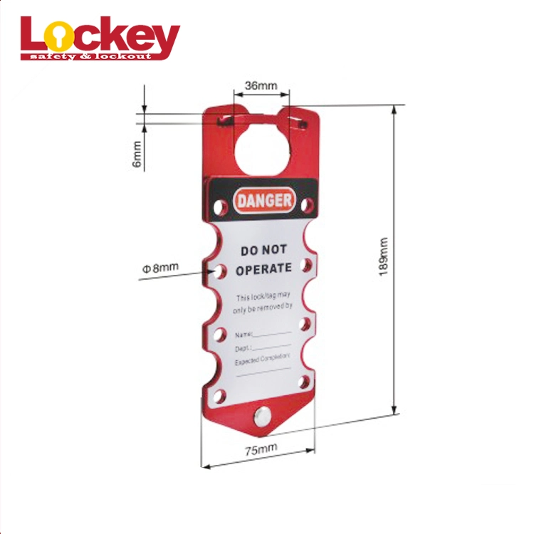 Lockey Loto 8 Holes Aluminum Safety Lockout Hasp with Ce