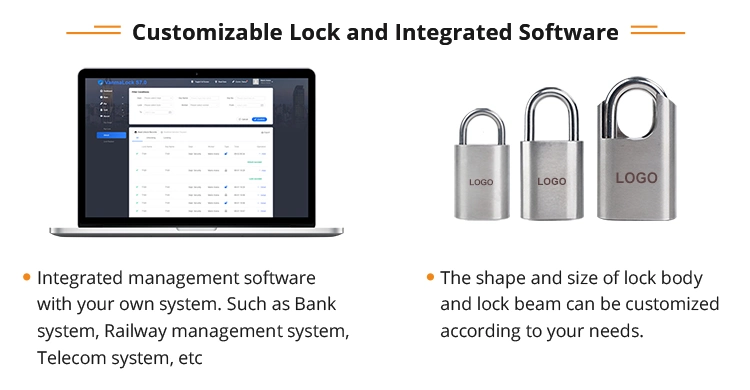 Security Candado Con Huella Digital Padlock Combination for Management